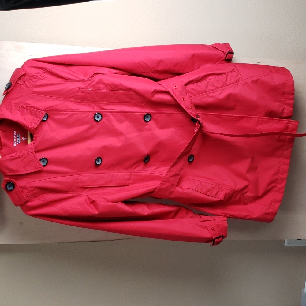 Red Scottevest Trench Coat (Size Small)